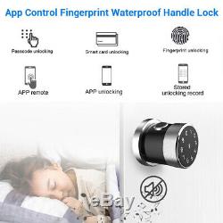 Smart Fingerprint Door Lock IC card Unlock Keyless Waterproof Home Security Lock