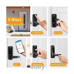 Smart Fingerprint Door Lock, Keyless Entry Door Lock with Reversible Handle
