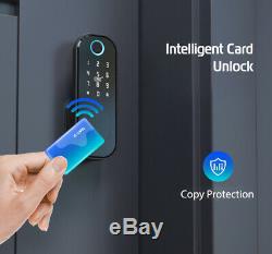 Smart Fingerprint Door Lock Keypad Keyless Electronic Smart Card App Unlock Home