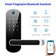 Smart Fingerprint Door Lock Wifi Code Ai Voice Control Keyless For Shop Office