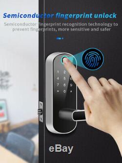 Smart Fingerprint Door Lock Wifi Code AI Voice Control Keyless for Shop Office
