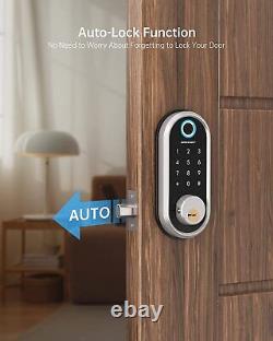 Smart Front Door Lock Set Fingerprint Keypad Handle Keyless entry Alexa Google
