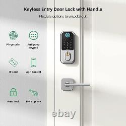 Smart Front Door Lock Set NUTOMO Keyless Entry Fingerprint Deadbolt with Handle