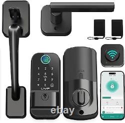 Smart Front Door Lock Set WiFi Keyless Entry Fingerprint Digital Keypad Deadbolt