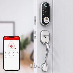 Smart Front Door Lock Set with Handles SMONET Fingerprint Keyless Entry Deadbolt