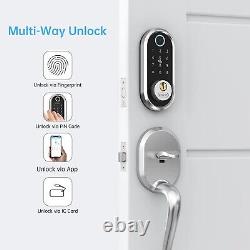 Smart Front Door Lock Set with Handles SMONET Fingerprint Keyless Entry Deadbolt