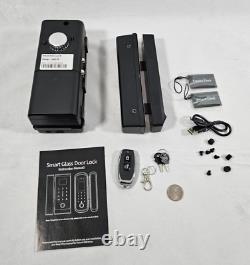 Smart Glass Door Lock 5 in 1 Keyless Fingerprint Patio Glass Side Door Electroni