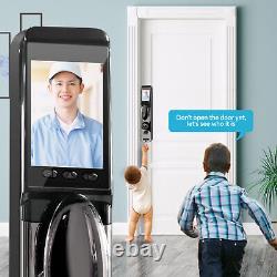 Smart Home Door Lock Keyless Tuya Wifi Fingerprint Push Pull Lock with Camera
