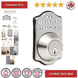 Smart Keyless Deadbolt Door Lock Advanced Touch Control Satin Nickel