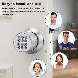 Smart Keyless Door Lock, Waterproof Electronic Keypad, Silver