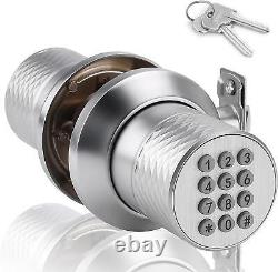 Smart Keyless Door Lock, Waterproof Electronic Keypad, Silver