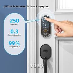 Smart Keyless Entry Door Lock Fingerprint Electronic Deadbolt Touchscreen K