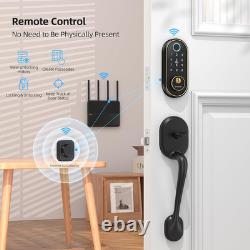 Smart Keyless Entry Door Lock Fingerprint Oil Rubbed Bronze