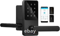 Smart Keyless Entry Door Lock with Reversible Handle, Touchscreen Keypad, Electr