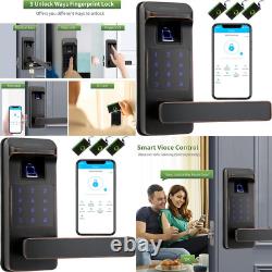 Smart Keyless Entry Fingerprint Door Lock Digital Touchscreen Biometric Security