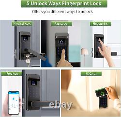 Smart Keyless Entry Fingerprint Door Lock Digital Touchscreen Biometric Security