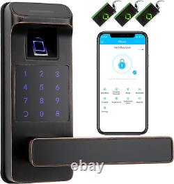 Smart Keyless Entry Fingerprint Door Lock Digital Touchscreen Biometric Security