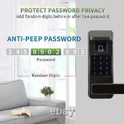 Smart Keyless Entry Fingerprint Door Lock Digital Touchscreen Biometric Security