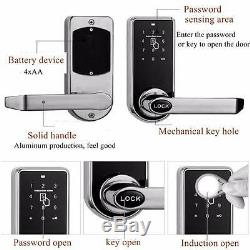 Smart Keypad Code Door Lock Intelligent Digital Card Keyless I-way Home, Silver
