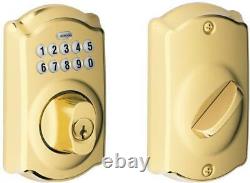 Smart Keypad Electronic Deadbolt Keyless Access Home Door Lock Knob Bright Brass