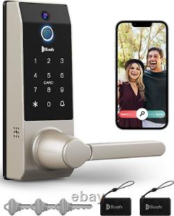 Smart Lock, 3-in-1 Camera+Doorbell+Fingerprint Keyless Entry Door Lock, WiFi App