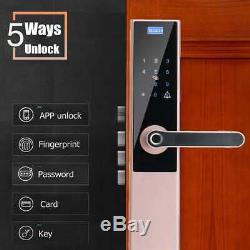 Smart Lock Fingerprint Biometric Door Lock Keyless Touchscreen Keypad Card