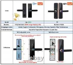 Smart Lock Fingerprint Digital Password Electronic Lock Keyless Access TypeC USB