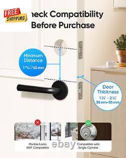 Smart Lock Fingerprint Keyless Entry Wi-Fi App Control IP53 Waterproof