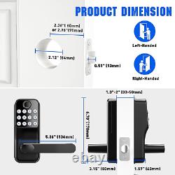 Smart Lock Front Door Keyless Entry Door Lock Smart Door Lock with Handle Digita