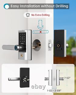 Smart Lock, HEANTLE Keyless Entry Door Locks Fingerprint Bluetooth Electronic Le