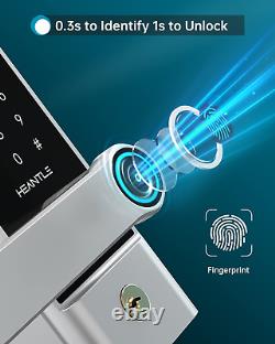 Smart Lock, HEANTLE Keyless Entry Door Locks Fingerprint Bluetooth Electronic Le