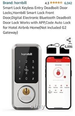 Smart Lock Keyless Entry Deadbolt Door Locks, Hornbill Smart Lock Front Door