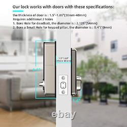 Smart Lock Keyless Entry Deadbolt Door Locks, hornbill Smart Lock Front Bluetooth