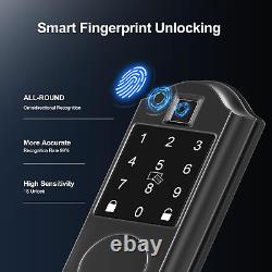 Smart Lock Keyless Entry Door Lock Fingerprint Smart Deadbolt Front Door