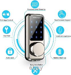 Smart Lock Keyless Entry Door Lock Remote Lock/Unlock, Voice Control