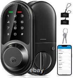 Smart Lock, Keyless Entry Door Lock, Smart Locks for Front Door Matte Black