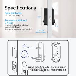 Smart Lock, Keyless Entry Door Lock for Front Door, SMONET Fingerprint Black