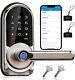 Smart Lock, Keyless Entry Door Lock With Handle, Fingerprint Door Lock, 7-in
