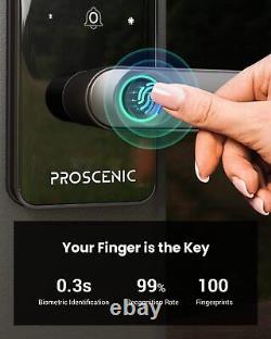 Smart Lock, Proscenic Keyless Entry Door Lock with Handle, Fingerprint Door Lock