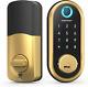 Smart Lock Smonet Bluetooth Keyless Entry Keypad Smart Deadbolt-fingerprint Door