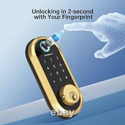 Smart Lock SMONET Bluetooth Keyless Entry Keypad Smart Deadbolt-Fingerprint E