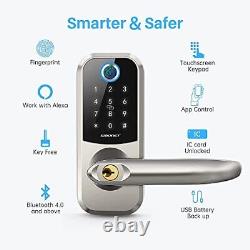 Smart Lock SMONET Deadbolt Lock with Keypad Keyless Entry Biometric Fingerpri
