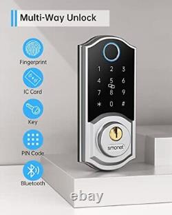 Smart Lock SMONET Keyless Entry Door Lock Fingerprint Door Lock Smart Deadbol