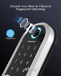 Smart Lock, SMONET Keyless Entry Door Lock Fingerprint Door Lock with Keypads, S