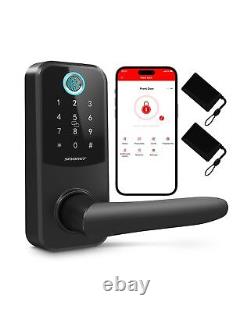 Smart Lock, SMONET Keyless Entry Door Lock with Handle, Fingerprint Electronic