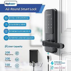 Smart Lock, Smart Door Handle, Fingerprint, Keyless Entry Door Lock with Handle