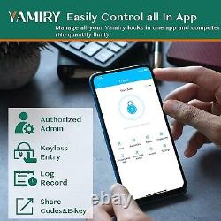 Smart Lock, Yamiry Keyless Entry Keypad Door Lock with Handle, Fingerprint Smart