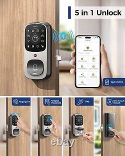 Smart Lock with 2K Camera 6 in 1 Camera Doorbell Fingerprint Keyless Entry Lock