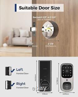 Smart Lock with 2K Camera 6 in 1 Camera Doorbell Fingerprint Keyless Entry Lock