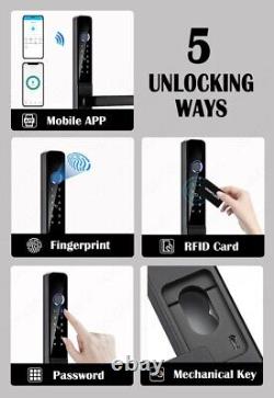 Smart Lock with Camera Keyless Access Door Lock Handle Ultra Thin Stainless Stee